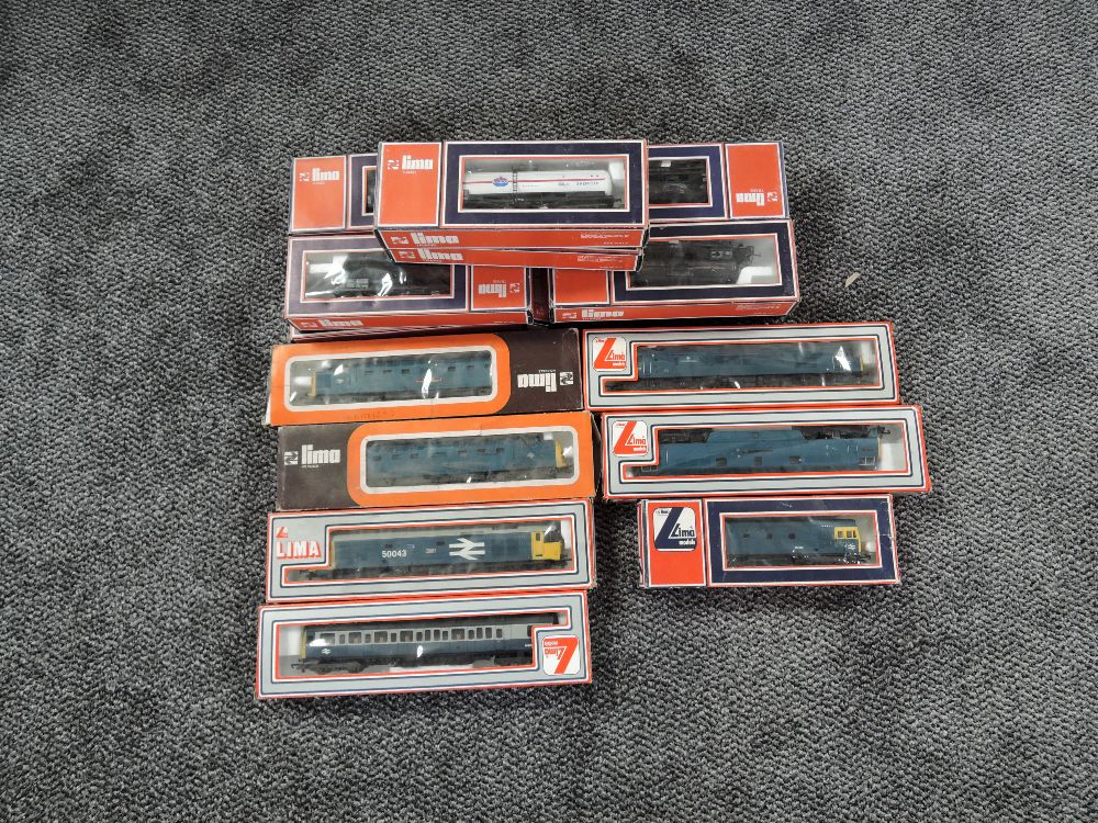 A collection of Lima 00 gauge comprising seven Diesel Locomotives & Power Cars including The