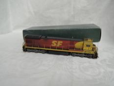 A Atlas HO scale plastic BNSF Locomotive 5184, custom painted by Ken Eagleshaw in a Overlands