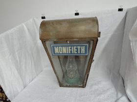 A Railway Station Oil Lamp and Case from Monifieth Station (on the Dundee and Arbroath Junction