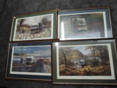 Four Limited Edition framed Prints after Alan Fearnley, all Eddie Stobart interest, Journey Ends