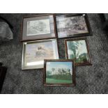 Five framed Railway Related Prints and Photographs, John S Gibb Bassenthwaite Lake 40cm x 34cm, Mike