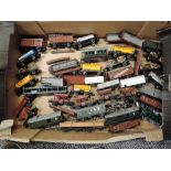 A box of Forty Marrklin HO scale pre and post Wagons and Trucks