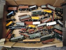 A box of Forty Marrklin HO scale pre and post Wagons and Trucks