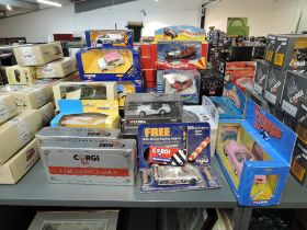 A collection of 1990's and later Corgi diecasts including Chitty Chitty Bang Bang, Thunderbirds,