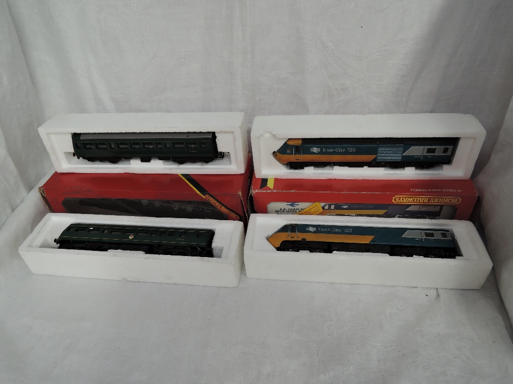 Two Hornby 00 gauge Power & Dummy Car Sets, BR Diesel Power Car R157 and HST Power/Dummy Power