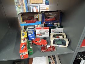 A selection of Diecasts, mainly Mini's including Sunnyside 1:16 scale x4, Corgi etc along with a
