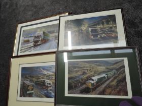 Four Limited Edition framed Prints after Alan Fearnley, all Eddie Stobart interest, Night Time In