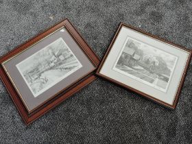 Two framed print after John S Gibb, Grange over Sands 50cm x 40cm including frame and Furness