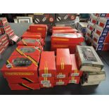 A large collection of 42 Hornby 00 gauge items of rolling stock including Closed Van Cadburys R109