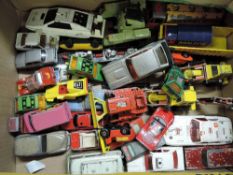 A small collection of playworn diecasts including Dinky, Corgi, Corgi Junior, Limtoy etc