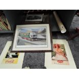 A framed limited edition Print after Robert Tomlin, Heading For Home, Eddie Stobart, bearing