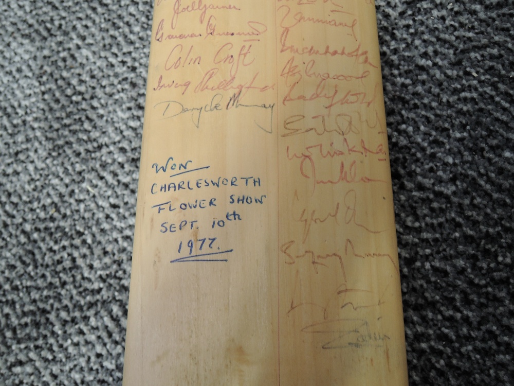 A Gray Nicolls Clive Lloyd Cricket Bat bearing signatures from a testimonial match played between - Image 3 of 3