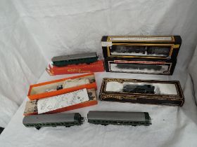 Seven 00 gauge Locomotives and Loco & Tenders, Triang Two Car DMU M79629,Triang Power Car, Dapol