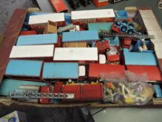 A box containing Twenty Five 1960's and 1970's Corgi Playworn Chipperfield Circus Diecast Vehicles