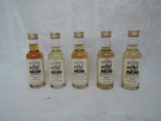 Five Master of Malt Single Malt Whisky Miniatures, Ardbeg 19 year old, Ardbeg 18 year old,