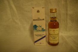 A 1979 Macallan Single Highland Malt Scotch Whisky Miniature, bottled in 1997, 43% 5cl in card box
