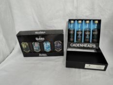 A Glenfiddich, The Clans of The Highlands of Scotlands Whisky Miniatures in tins, Sinclair,