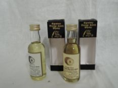 Two Signatory Single Malt Whisky Miniature, Highland Glenlivet 26 year old distilled 1968 bottled