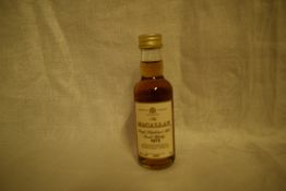 A Macallan Single Highland Malt Scotch Whisky Miniature, 1975 bottled 1993, 43% 5cl