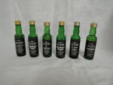 Six Cadenheads Single Malt Whisky Miniatures, Glen Grant Glenlivet 16 year old, St Magdelene 15 year