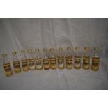 Twelve Gordon & Macphail Connoisseurs Choice Scotch Highland Malt Whisky Miniatures including closed