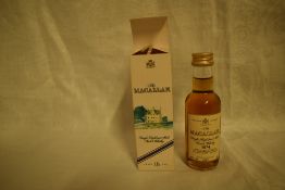 A 1974 Macallan Single Highland Malt Scotch Whisky Miniature, bottled in 1992, 43% 5cl in card box