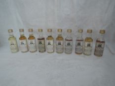 Ten Master of Malt Special Selection and Select Cask Single Malt Whisky Miniatures, 10 year old x5