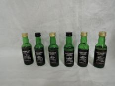 Six Cadenheads Single Malt Whisky Miniatures, Benrinnes 27 year old, distilled 1962 bottled 1989 44%