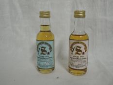 Two Signatory Vintage Highland Whisky Miniature, Lochside 25 year old distilled 1966, bottled 1991