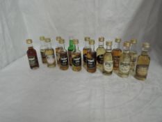 Fifteen Glenturret Single Malt Whisky Distillery Own Bottling Miniatures including 1966, 1967, 1968,