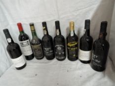 Eight Bottles of Port & Wine, Chateau Fombraugh Grand Cru 1986, Cordie Reserve Des Jacobins St