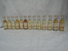 Thirteen The Ultimate single Malt Whisky Miniatures, Caol Ila 13 year old 15/420, Glenlivet 9 year