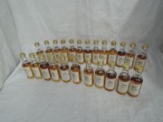 Twenty Four Connoisseurs Choice Speyside Single Malt Whisky Miniatures, Speyburn 1971, Mannochmore