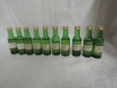 Ten Cadenheads Highland Single Malt Whisky Miniatures, Imperial-Glenlivet 15 years distilled 1979