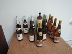 Fifteen bottles of German White Wine including 1977 & 1979 Rudesheimer Rofengarten, 1972