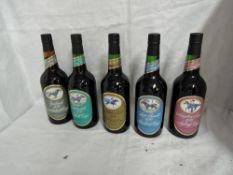 Five bottles of Vintage Australian Port, St Halletts 1977 Vintage, Celebrating Winners of Horse