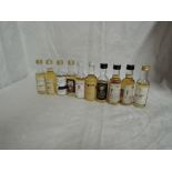 Ten Blended Whisky Miniatures, Ben Nevis 40% vol, Ben Nevis 43% vol Export, Ben Nevis 12 year old