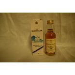 A 1980 Macallan Single Highland Malt Scotch Whisky Miniature, bottled in 1998, 43% 5cl in card box