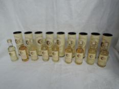 Nine Signatory Whisky Miniatures, Port Ellen 14 year old distilled 1979 bottled 1993 1681/2400,