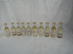 Ten Master of Malts Whisky Miniatures Inchgower 19 Year Old 43% vol x2, Aultmore 11 Year Old 43% vol