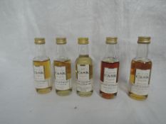 Five Gordon & Macphail Cask Single Malt Miniatures, Glenlivet distilled 1977 bottled 1992 59.5%