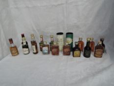 Eighteen Liquer Miniatures including Glenturret, Atholl Brose, Loch Lomond, Scottish Island,