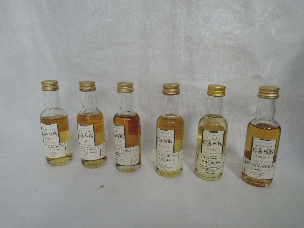 Six Gordon & Macphail Cask Single Malt Miniatures, Millburn distilled 1978 bottled 1997 65.6% proof,