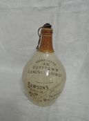 A Port Dundas Whisky Stoneware Flagon, Dawon's Perfection Old Scotch Whisky P Dawson's Dufftown