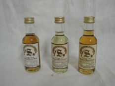 Three Signatory Vintage Highland Whisky Miniature, Tomatin 23 year old distilled 1966, bottled