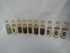 Ten Gordon & Macphail single malt Whisky Miniatures, Ardmore 1977 40% vol x2, Ardmore 1981 40%