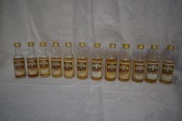 Twelve Gordon & Macphail Connoisseurs Choice Scotch Highland Malt Whisky Miniatures including closed