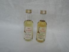 Two James Macarthur's Single Malt Whisky Miniatures, Ledaig 20 year old, distilled 1972 53.8% and