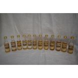 Twelve Gordon & Macphail Connoisseurs Choice Scotch Highland Malt Whisky Miniatures including closed