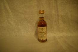 A Macallan Single Highland Malt Scotch Whisky Miniature, 1971 bottled 1989, 43% 5cl